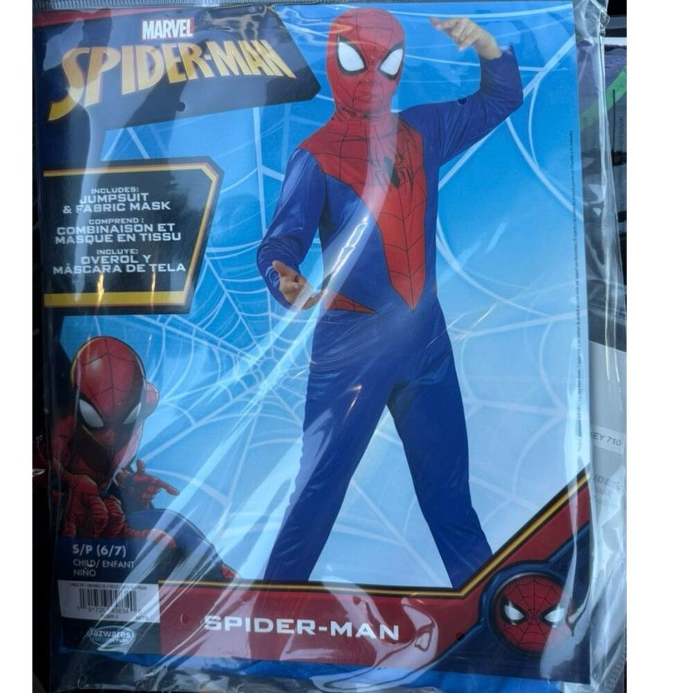 Marvel Spider-Man spiderman Halloween Costume Child Size small 6/7 Brand New